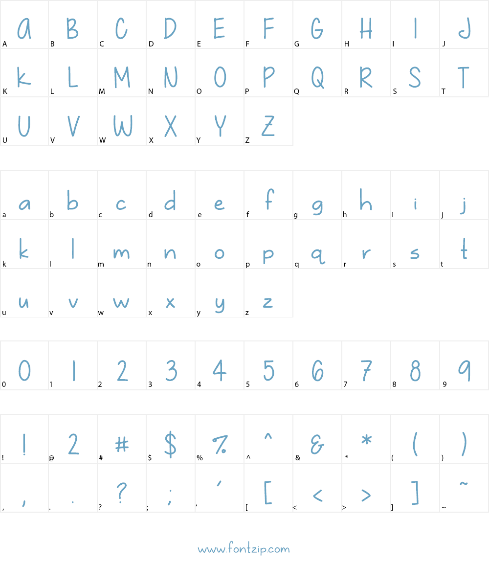 Just Gotta Smile Font Character